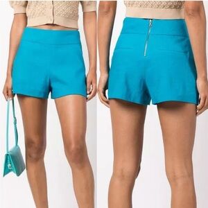 NWT Alice +Olivia blue linen shorts